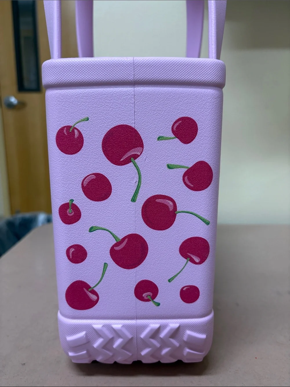 Bogg Bag Bitty Bogg Cherry Print Pink Mini Tote Beach Bag NWT
